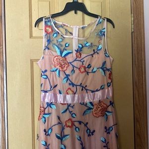 Pretty pink and floral dress